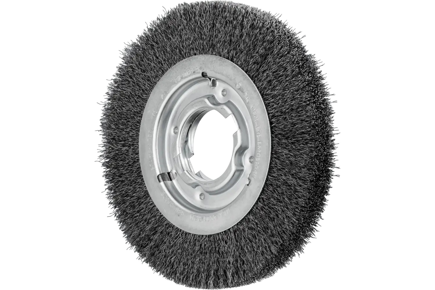 Picture of Pferd Crimped Wire Wheel Brush 8" Dia Medium Face .012 Carbon Steel 2" Keyed Arbor